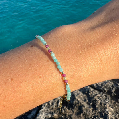 BRACELET SOUL AMÉTHYSTE RUBIS PÉRIDOT