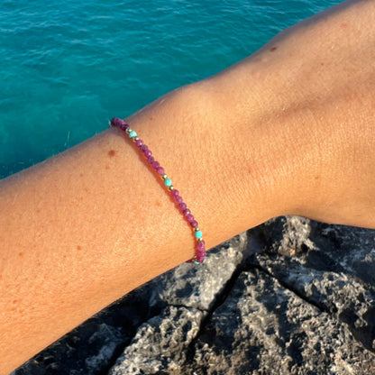 BRACELET ÂME RUBIS TURQUOISE