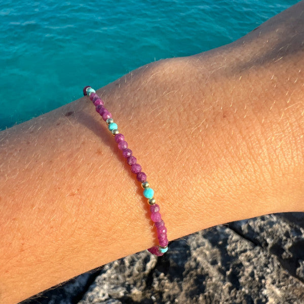 BRACELET ÂME RUBIS TURQUOISE