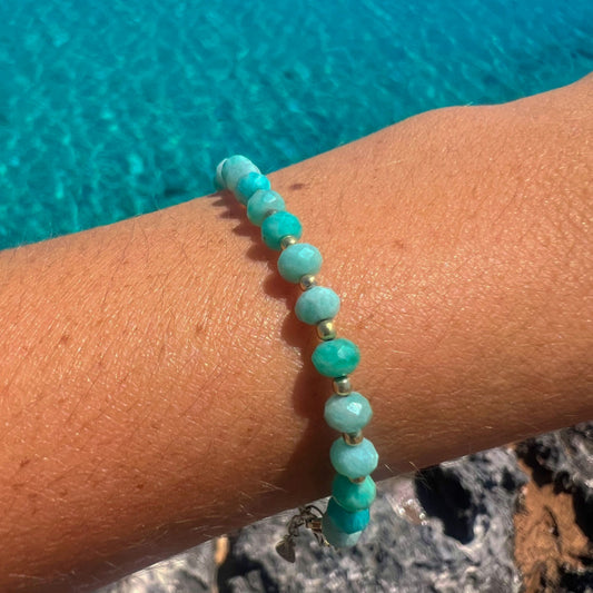SENA AMAZONITE GOLD BRACELET