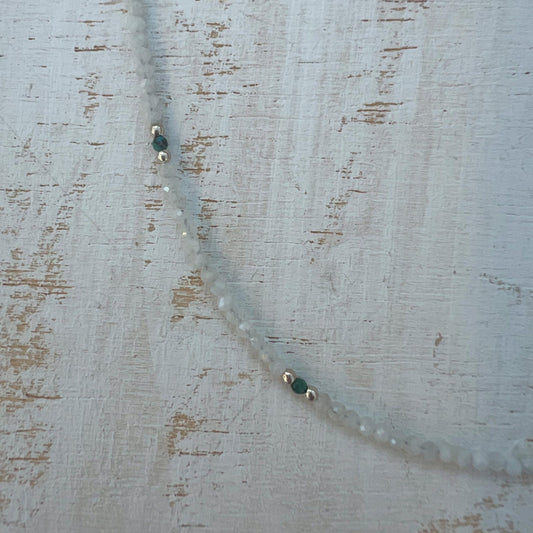 COLLIER PIERRE DE LUNE TURQUOISE SOUL