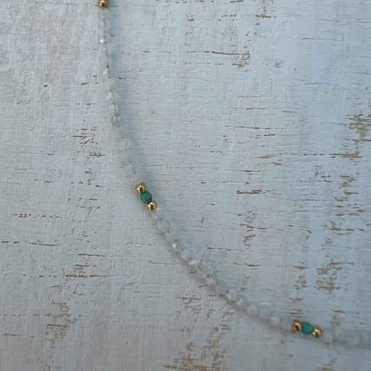 COLLAR SOUL PIEDRA LUNA TURQUESA ORO