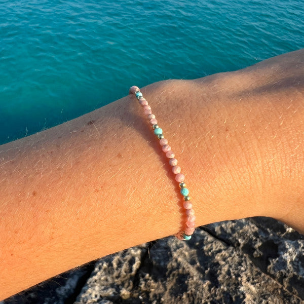 PULSERA SOUL RODOCROSITA TURQUESA