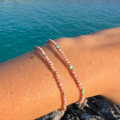 PULSERA SOUL RODOCROSITA TURQUESA