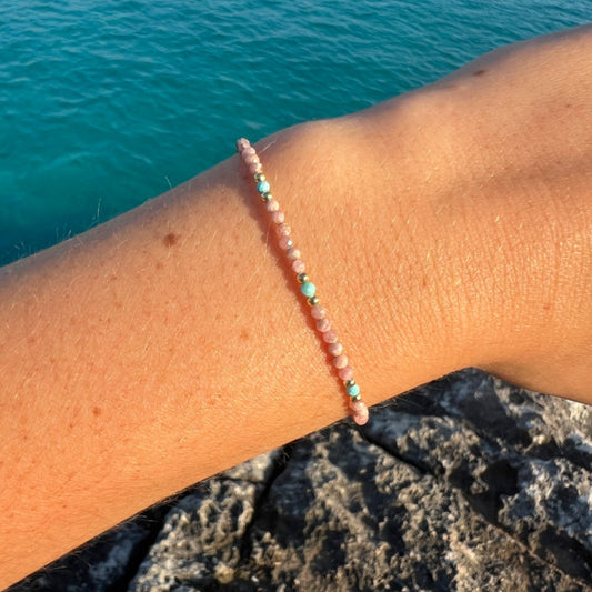 PULSERA SOUL RODOCROSITA TURQUESA
