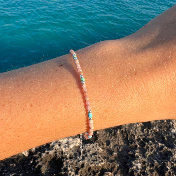 PULSERA SOUL RODOCROSITA TURQUESA