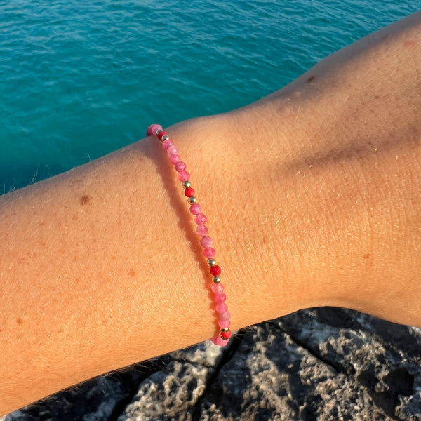 PULSERA SOUL TURMALINA CORAL