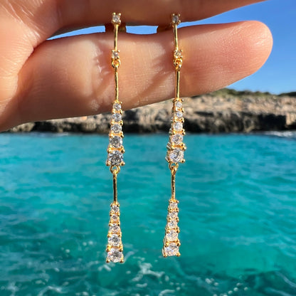 PENDIENTES CASCADE ORO