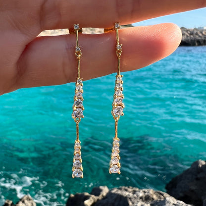 PENDIENTES CASCADE ORO