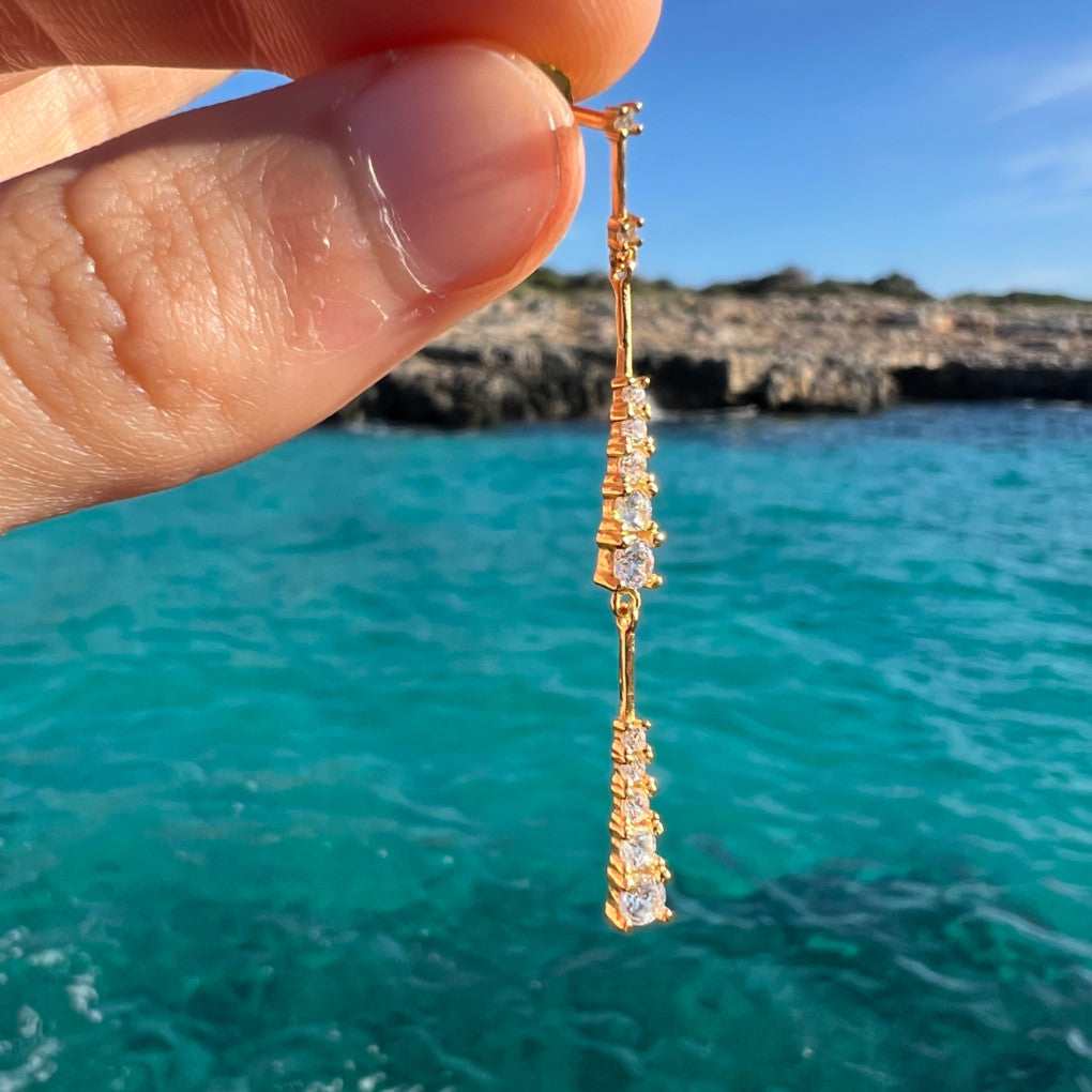 PENDIENTES CASCADE ORO