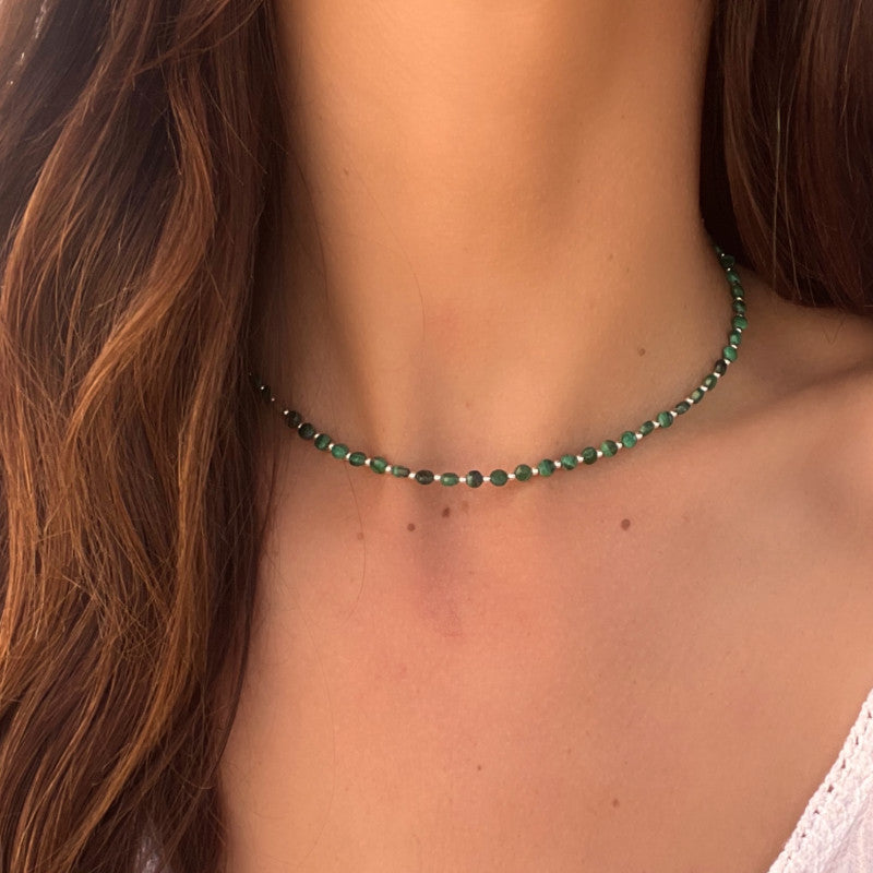 CONJUNTO COLLAR Y PULSERA NEITA MALAQUITA