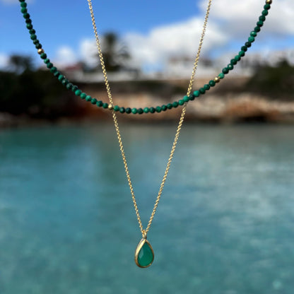 CONJUNTO COLLAR GREEN ORO