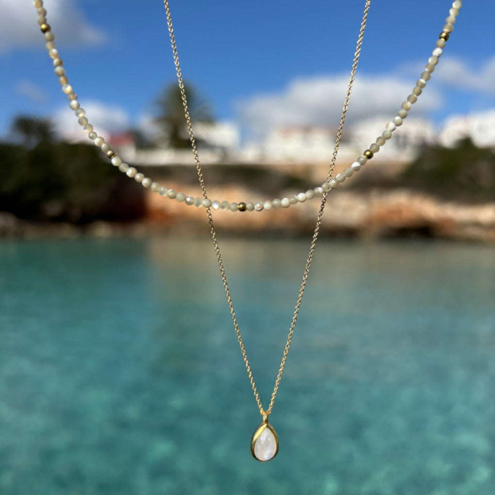 CONJUNTO COLLAR WHITE ORO