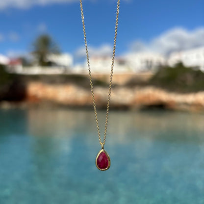 COLLAR DROP JADE ROJO ORO