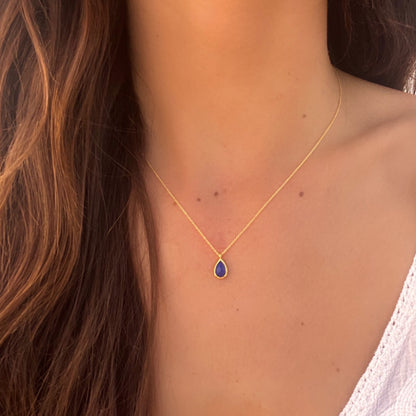 NEITA LAPIS LAZULI GOLD NECKLACE SET