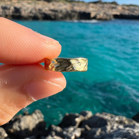 EAR CUFF HAMMERED GOLD EARRINGS