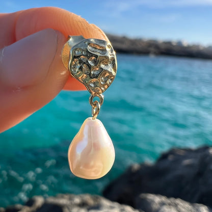 PENDIENTES PERLA ORO