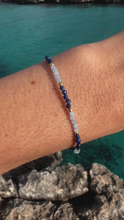 PULSERA ESCACS LAPIS LAZULI ORO