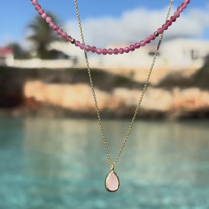 CONJUNTO COLLAR PINK ORO