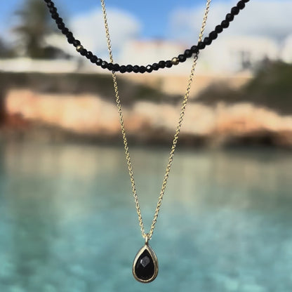 CONJUNTO COLLAR BLACK ORO