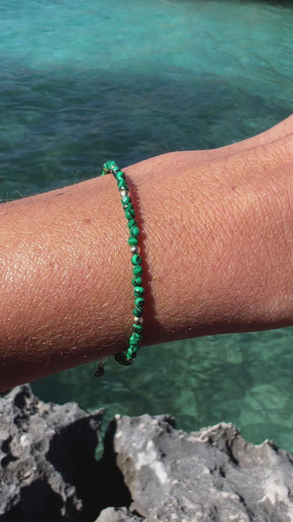 BRACELET MALACHITE OR