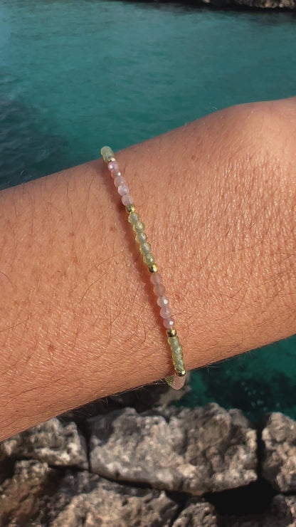 PULSERA ESCACS PERIDOTO ORO