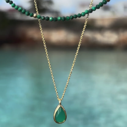 CONJUNTO COLLAR GREEN ORO