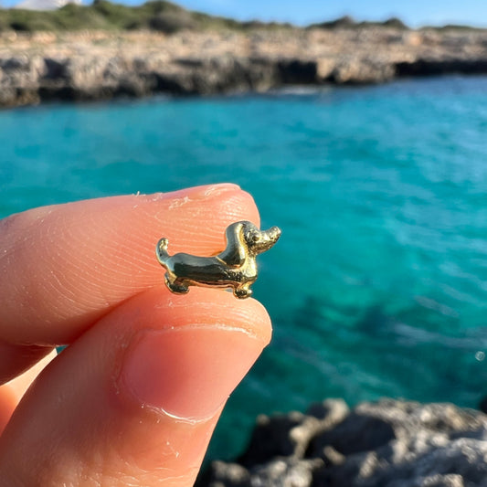 MINI GOLD DACHSHUND EARRINGS